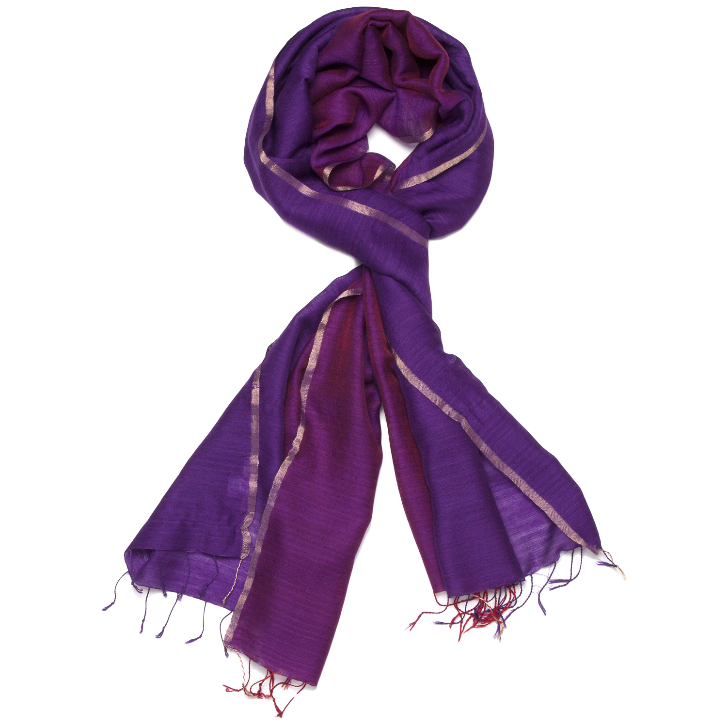 Jewell Two-Tone Scarf - Purple/Magenta